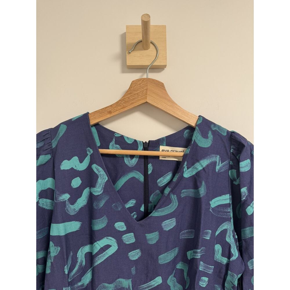 Eve Gravel Moana Dress Navy Blue Size Medium NWT MSRP: $268 - Picture 5 of 8